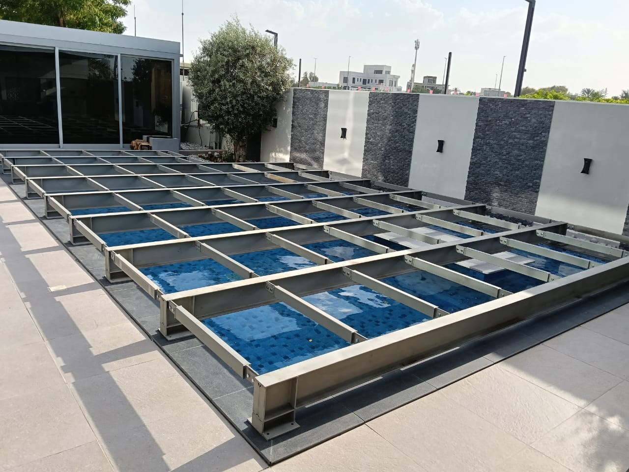Fabrication Supply and Installation of Steel Structure for the Swimming Pool Top Platform at  Meydan, Dubai