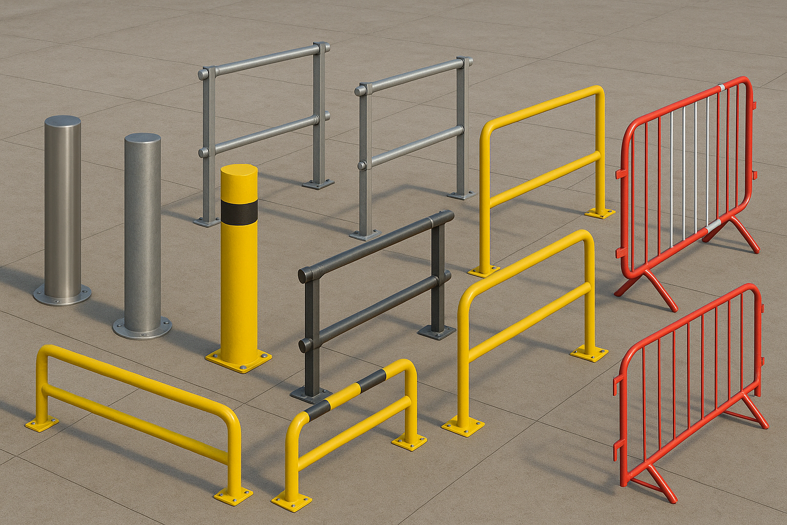 Bollards, Safety Railings & Barricades